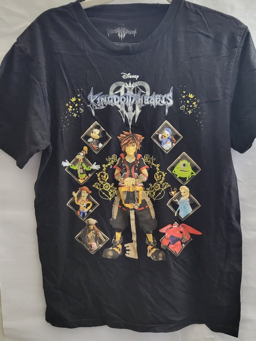Vintage Disney Kingdom Hearts 3 Black T-Shirt: Men's Medium